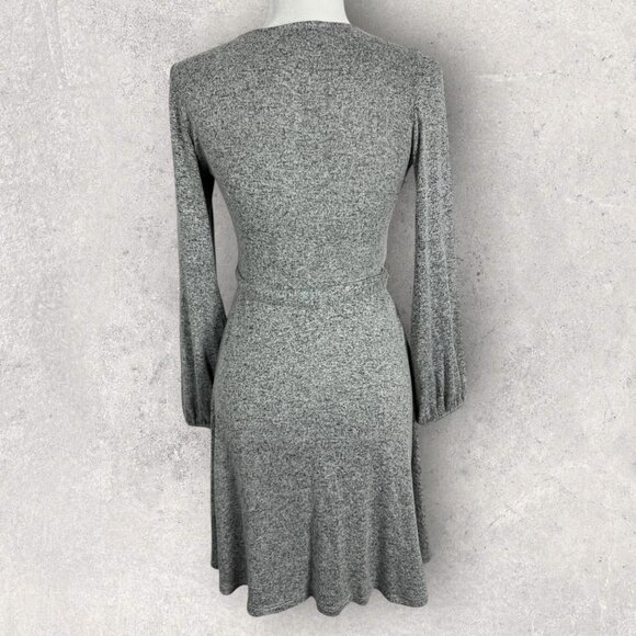 Anthropologie Cozy Cloud Fleece Faux Wrap Belted Sweater Dress Womens Size Small - Picture 4 of 15